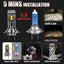 800W Turbo H7 H11 LED Headlight Bulbs CANBUS Lights 80000LM H4 9012 9005 HB3 9006 Mini Lamp 3580 CSP Wireless Car LED with Fan