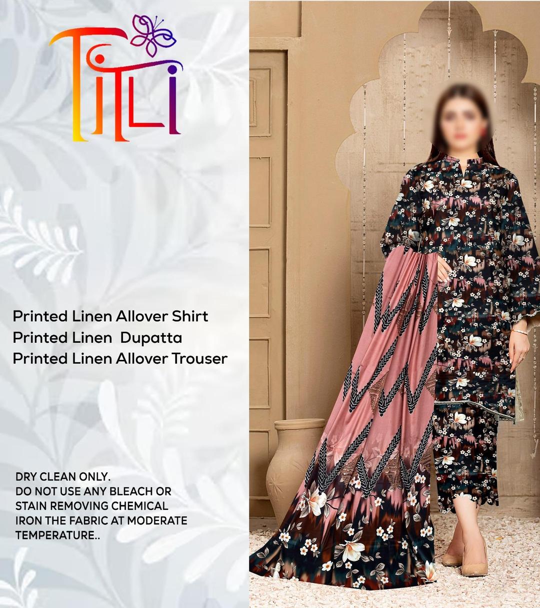 3 Pcs Women's Unstitched Linen Digital Print Suit