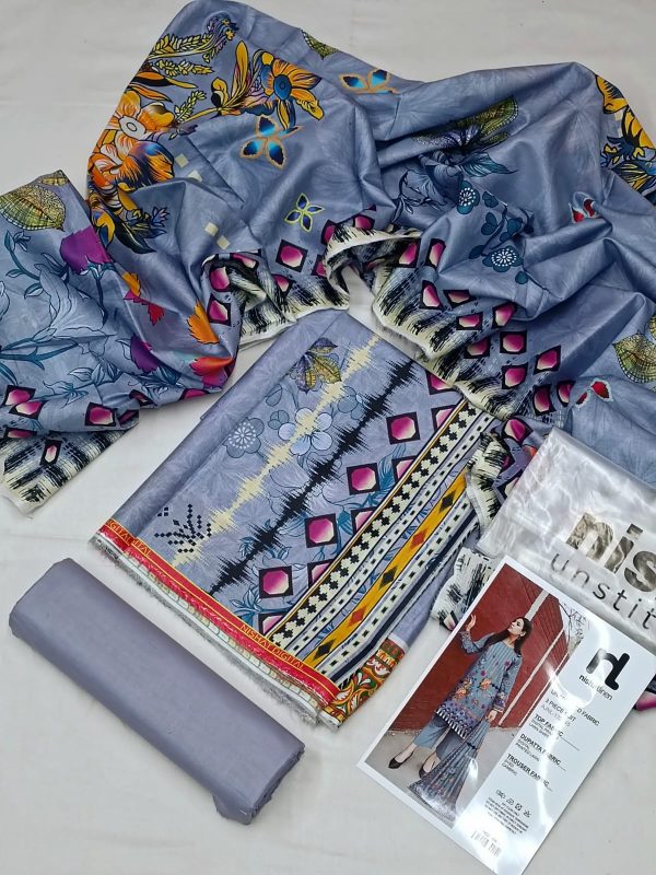 Nishat Linen 3 Piece Digital Printed Lawn Ladies Unstitched Suit New Collection