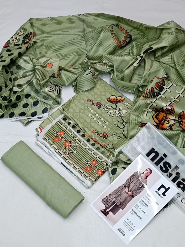 Nishat Linen 3 Piece Digital Printed Lawn Ladies Unstitched Suit New Collection