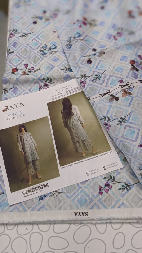 Saya 2pcs Unstitch Khaddar Collection Shirt & Trouser (27c)